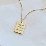 GREY Custom Engraved Necklace