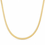 FLEURENZ DEANNE gold herringbone necklace on a white background