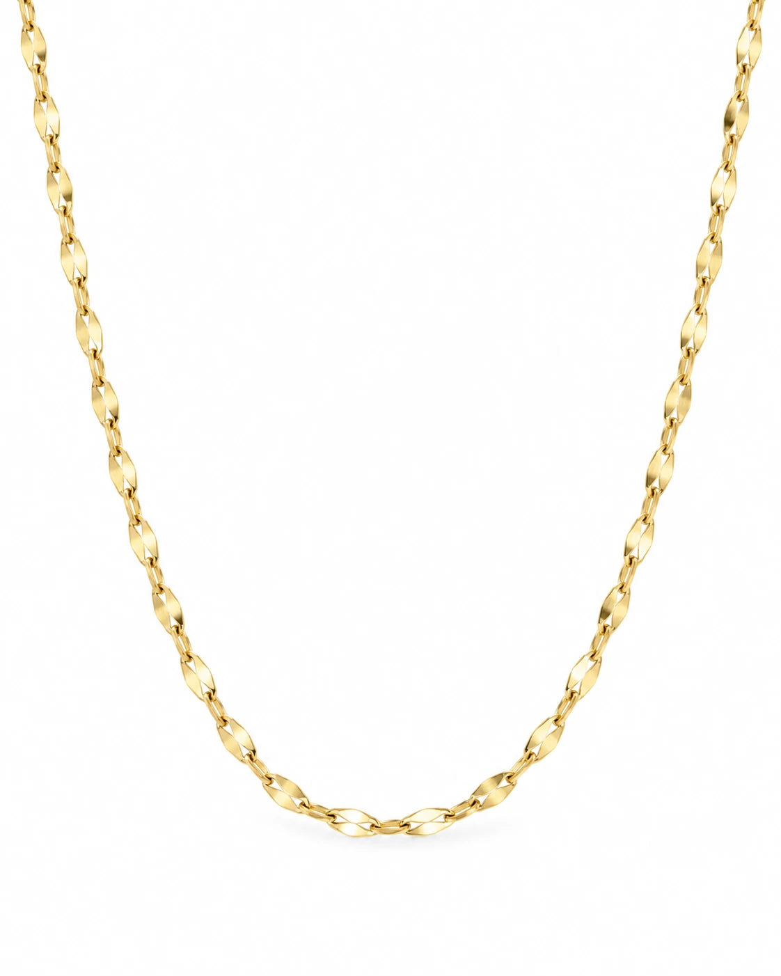 FLEURENZ LOLA gold necklace on a white background