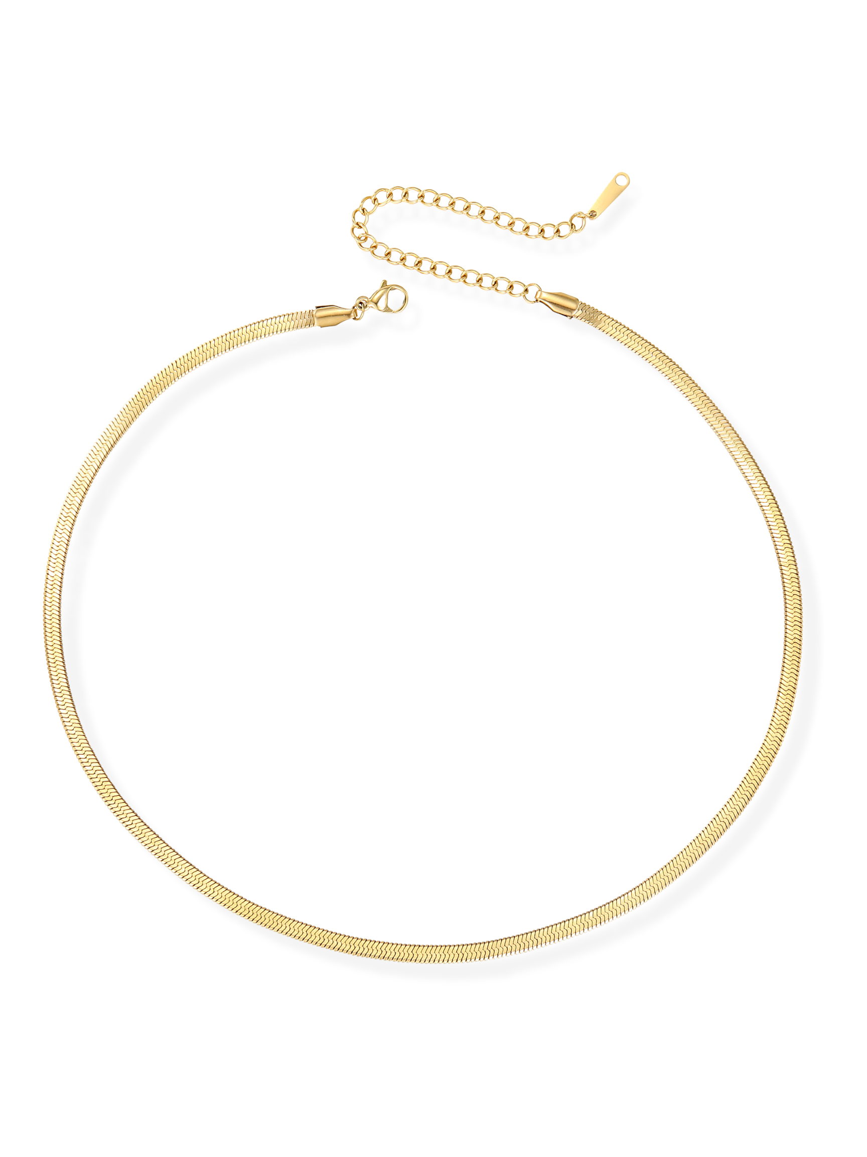 gold-filled herringbone necklace 