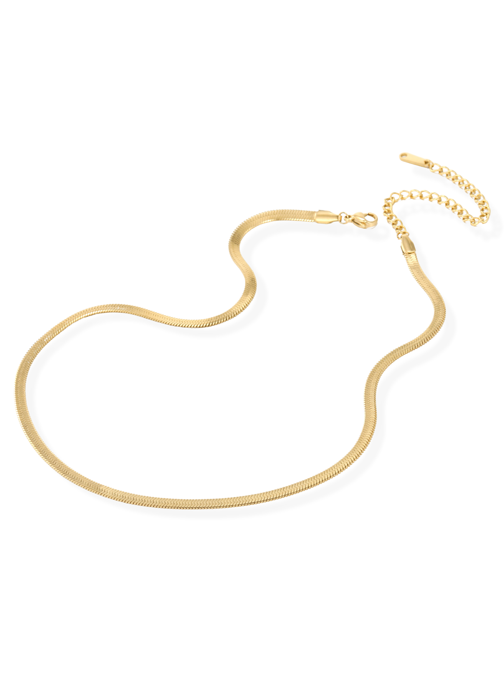gold-filled herringbone necklace 