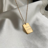 GREY Custom Engraved Necklace